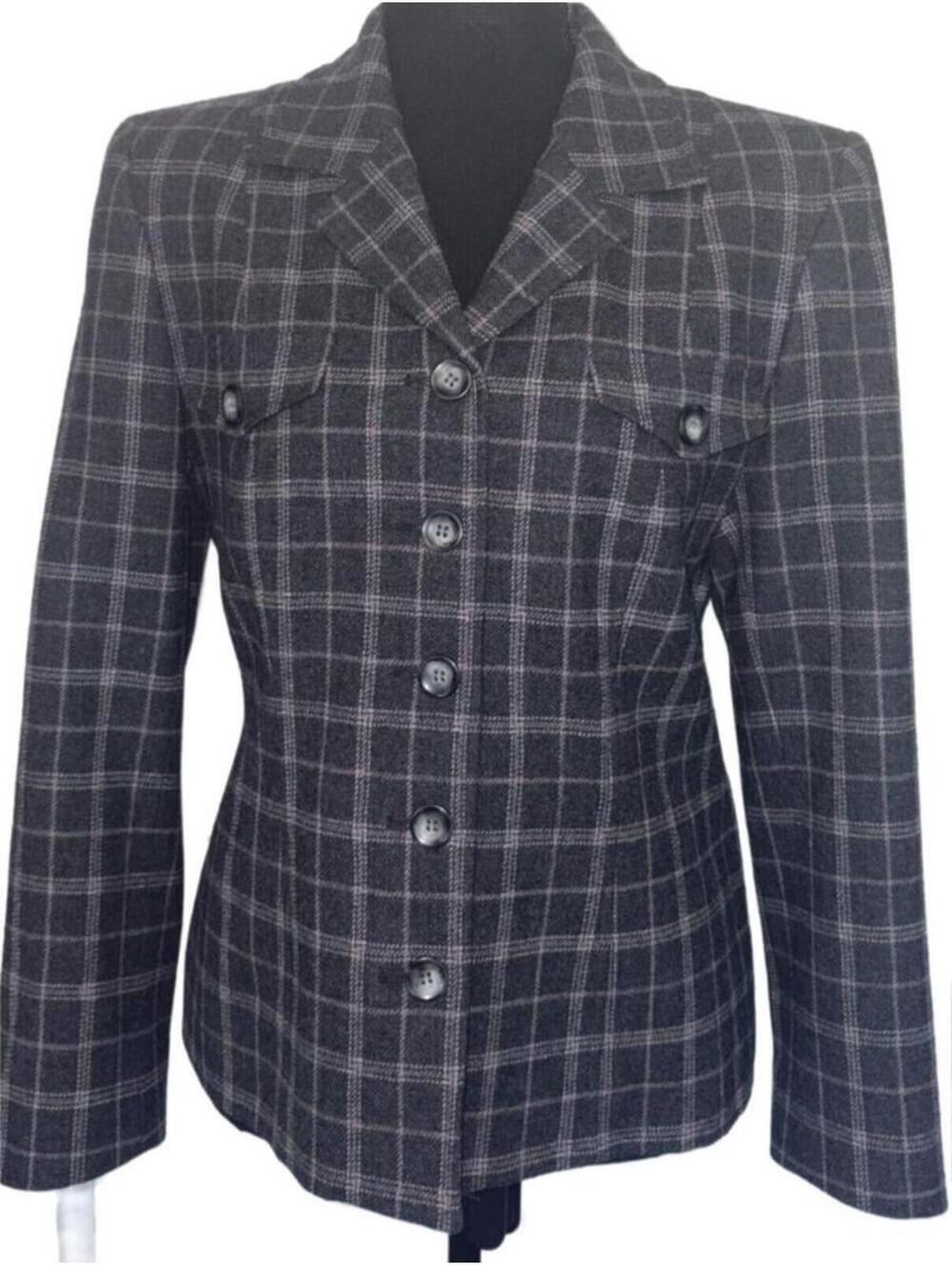 Woman's Vintage -Pendleton- %100 Virgin Wool Blazer, Size 8 Petite